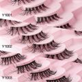 YSDO Half Eyelashes 3/5/10 Half Lashes Soft Natural Cat Eye Lashes Makeup Tool Extension Fluffy Faux Cils maquiagem Half Lashes. 