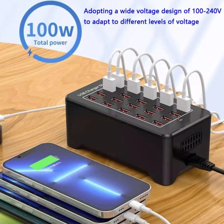 Multi-port%20USB%20Charger%20Hub%20Universal%20wall%20desktop%20Station%2010%2015%2020%2025%2030%20Ports%20Fast%20Charging%20Wall%20Charger%20for%20iPad%20Phone%20Tablet%20-%20Image%204