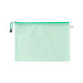 Mesh material Zip file folders Transparent Zipper closure Pencil eraser case Mesh zipper pouch A4 size Waterproof Document bag for School students Office workers Cosmetics storage Travel organization. 