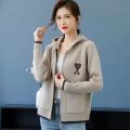 Hooded Coat Zipper Cardigan Sweater Women's Autumn and Winter Embroidered Top 2022 Spring Fashion Sweater Knitwear. 