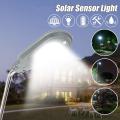 【New Choice】40W 82 LED Solar Street Road Wall Light Lamp Waterproof IP65 PIR Motion Sensor + Light Control+ Dim Sensor Pure White Monocystalline Solar Panel w/ 50cm Pole Support Rod Outdoor Garden.