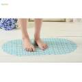 Non Slip Bath Mat for Bathroom, Pebble Frosted Anti-Mould Anti Slip Plastic Oval Bathtub Shower Mat with Grip Suction Cups,67x37cm. 