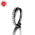 Nose Ring Piercings G23 Titanium Daith Earring 16G Hoop Septum CZ Clicker Hinged Segment Ear Cartilage 6/8/10/12mm. 