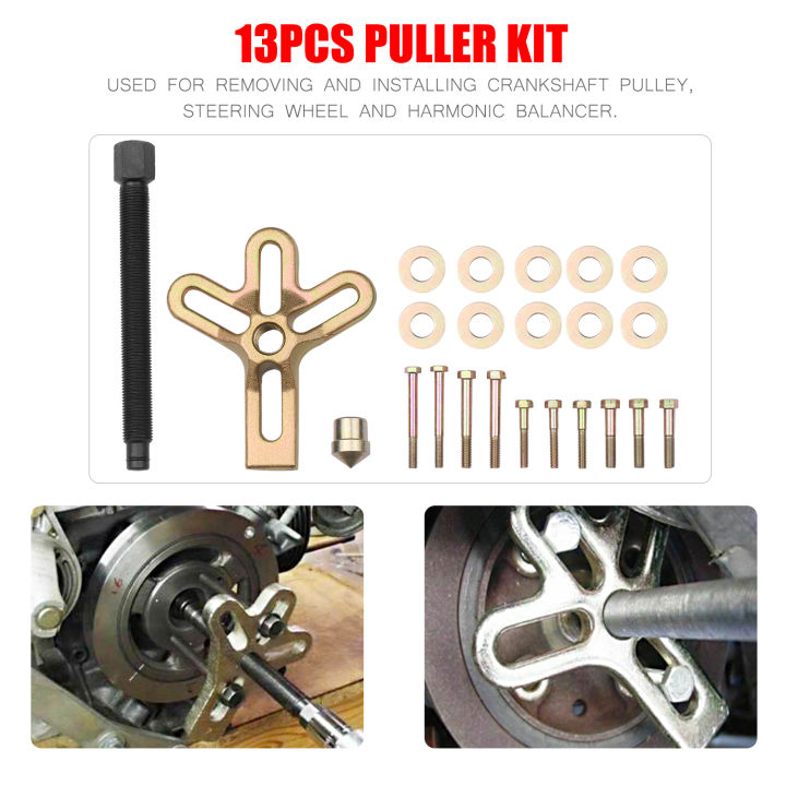 KOGEEK%2013Pcs%20Harmonic%20Balancer%20Puller%20Kit%20Steering%20Wheel%20Puller/Installer%20Crankshaft%20Pulley%20Tool%20for%20Automotive%20Repairs%20-%20Image%203