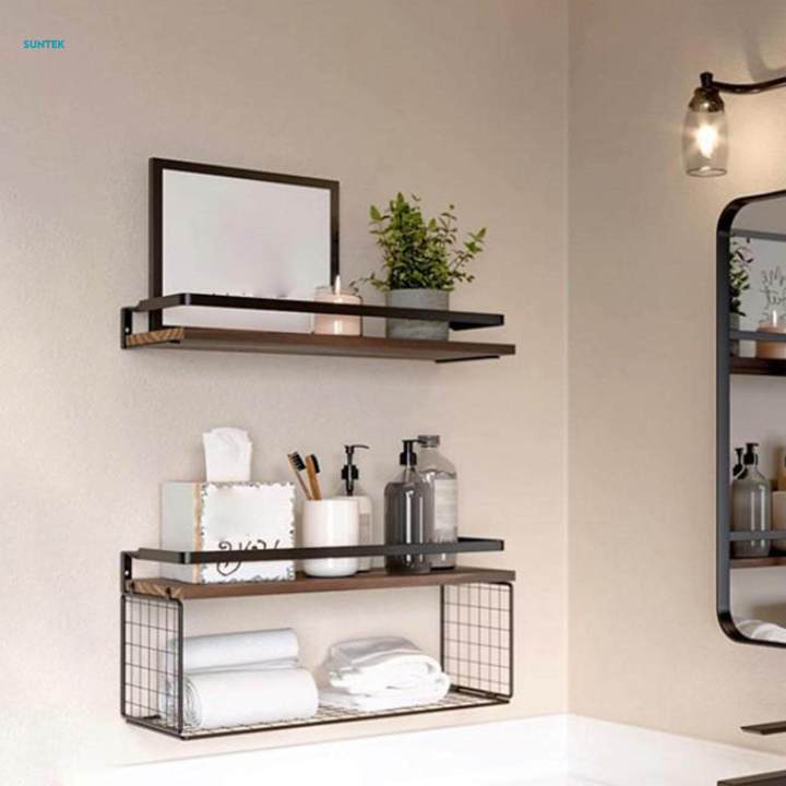 Bathroom Floating Shelves Storage Paper Holder for Bedroom Office Farmhouse