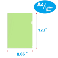 50Pcs Plastic Folders A4 Sleeves Wallets for Protection Files with Top & Side Open Sleeves for A4 Paper Work Office. 