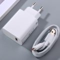 MDY-11-EZ  Xiaomi 33W Fast Charger EU Turbo Charge Type C Cable For Mi 10 10T Lite POCO X3 NFC Redmi K30 K40 Note 10 Pro. 