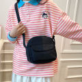 2023 Korean style simple solid color versatile Japanese crossbody bag bag fitness shoulder canvas bag school bag for men and women. 
