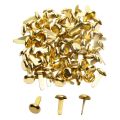 1/2 Inch Mini Paper Fasteners for Handicraft Projects,8 x 14 mm(Gold). 