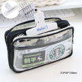 Transparent Transparent pencil case Convenient 22*13*5cm Weaving Multilayers pencil bag Aesthetic design Large capacity Large capacity pen pouch for School Office Art class Students Stationery storage.
