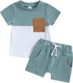 Baby Boy girl Summer Short Sleeve T-shirt Tee Shorts 2 Pcs Outfits Set used children baby comfortable T-shirt and pant for boys girls.