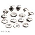 Trendy 15 Pcs/set Ring New Collection/ Finger Rings for Girls Stylish & Simple-  Fashionable Silver Smart Retro Rings Set Birthday Gift for Women. 
