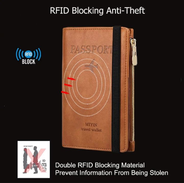 Multifunction%20Passport%20Cover%20PU-Leather%20Fashionable%20Passport%20Bag%20Passport%20Holder%20Frosted%20PU%20Leather%20Travel%20Bag%20Wallet%20Ticket%20Holder%20Organizer%20Case%20with%20Zipper%20-%20Image%202
