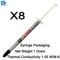 Net Weight 1 Gram 8 Pieces Per Lot Syringe Pkag GD  Series GD900-1 Thermal Grease Paste CPU Heat Sink Comund SY1-GD66-SY1 8 Pieces. 