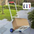 Folding Hand Truck, Foldable Roller Shopping Trolley, Lightweight Heavy Duty with Rope Luggage Cart, Luggage Trolley Cart, for Office Moving. 