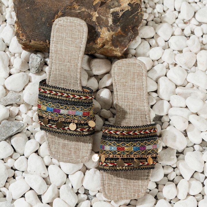 2023%20Shoes%20for%20Women%20Summer%20Basic%20Women's%20Slippers%20High%20Quality%20Boho%20Women%20Slippers%20Women%20Metal%20Decoration%20Flat%20Sandals%20Zapatos%20-%20Image%206