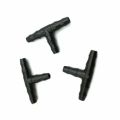 Five (5) Pieces Tee Connector 4mm size for 4/7 mm microtube drip irrigation feeder, drip extension line.. 