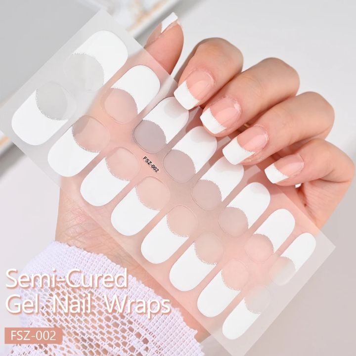 16Pcs/set%20Soild%20Semi-Cured%20Gel%20Fench%20Nail%20Stickers%20Black/White/Pink%20Full%20Cover%20Gel%20Nail%20Sticker%20Long-Lasting%20Adhesive%20Stickers%20-%20Image%203