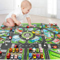 Road Mat Children Traffic Car Map Boy Girls Educational Toy Road Carpet Playmat For Baby Mats Cartoon City Rug Kids Toys Games. 