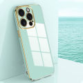 For iPhone 14 15 Pro Max Plus Soft Case Lens Protector Square Frame Shiny Bling Back Cover.
