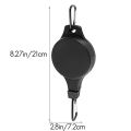 6 Pack Retractable Hanger Reach Plant Pulley Adjustable Height Black. 