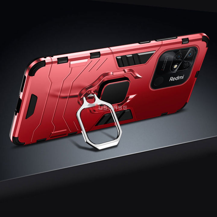 Pluscase%20for%20Xiaomi%20Redmi%2010C%20ring%20stand%20Holder%20case%20hard%20back%20shockproof%20cover%20-%20Image%205