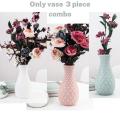 Nordic style diamond pattern vase fake plastic flower vase pot home decoration(3psc).