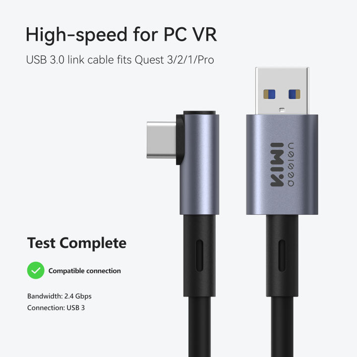 KIWI%20design%20USB3.0%20to%20Type%20C%20Link%20Cable%20for%20Quest3/Quest%202%20Accessories%2016FT/5M%20Maximum%205Gbps%20Data%20Transfer%20Speed%20USB%20C%20Cable%20-%20Image%202