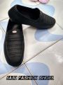 New Fashionable Solid Black Rubber Shoes for Men. 