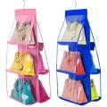 6 Pocket Hanging Purse Organizer Bag Hanging Organizer-Multicolour.