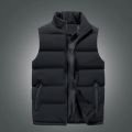【Upgrade Your Style】 Men's Autumn Winter Sports Stand Collar Jacket Coat Thickened Warm Elegant Vest Overcoat. 