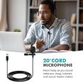 Lavalier Microphone Compatible with DJI Osmo Pocket 3, Insta360 X2 X3 Cameras - USB-C Lavalier Lapel Clip External Microphone.