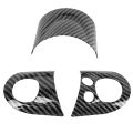 Steering Wheel Trim, Carbon Fiber Look Steering Wheel Panel Cover for Cooper R54 R55 R56 R60.