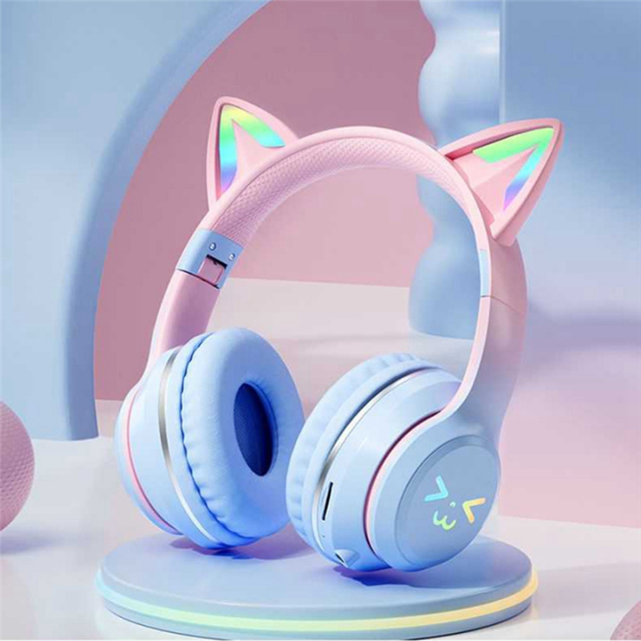 Wireless%20Headphones%20RGB%20Cute%20Cats%20Girls%20Kid%20Gift%20Headset%20Control%20Lights%20Earphone%20Music%20Gaming%20Headsets%20+Microphone%20-%20Image%203