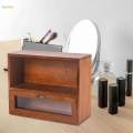 Retro Storage Cabinet Wood Desktop Container for Living Room Bedroom Dresser. 