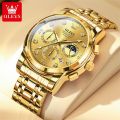 OLE_VS 2889 Men's Fashion Watch Waterproof Diamond set Dial Chronograph Stainless Steel Strap with.