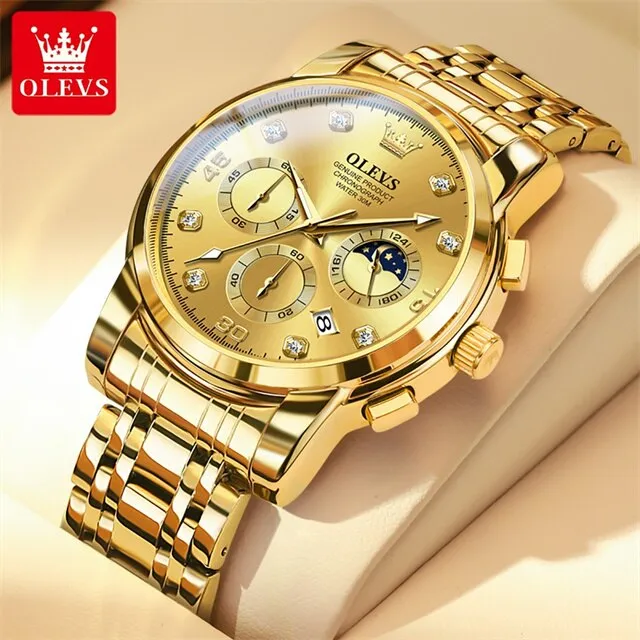 OLE_VS%202889%20Men's%20Fashion%20Watch%20Waterproof%20Diamond%20set%20Dial%20Chronograph%20Stainless%20Steel%20Strap%20with%20-%20Image%202
