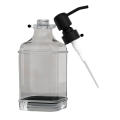 Glass+Stainless Steel Pump Head Glass Bottle Leak-Proof Soap Dispenser Hand Sanitizer Bottle for Bathroom Kitchen Office Public. 