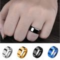 Titanium Steel Finger Rings Set For Man  Silver Gold Black Blue Titanium Steel Ring. 