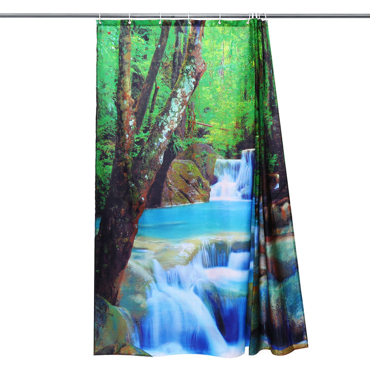 Practical%20180x180CM%203D%20Waterfall%20Nature%20Scenery%20Wall%20Hanging%20Shower%20Curtain%20Bathroom%20-%20Image%203