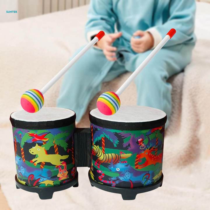 Music%20Enlightenment%20Drum%20Tunable%20Percussion%20Instruments%205''%20and%206''%20Bongo%20Drum%20Set%20for%20Beginners%20-%20Image%205