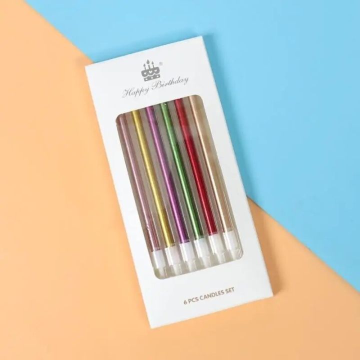 6pcs%20Long%20Thin%20Cake%20Candles%20Metallic%20Birthday%20Candles%20Long%20Thin%20Candles%20In%20Holders%20for%20Birthday%20Party%20Wedding%20Cake%20Decorations%20-%20Image%203
