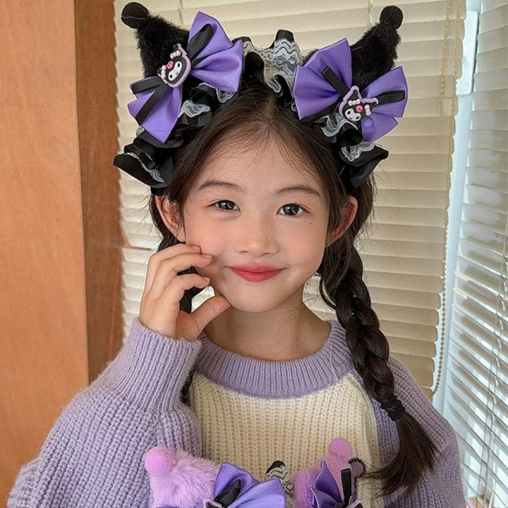 1Pcs%20Sanrio%20Cartoon%20Anime%20Kuromi%20Little%20Devil%20Hairband%20Simulation%20Plush%20Cute%20Ears%20Headband%20Girls%20Exhibition%20Accessories%20-%20Image%202