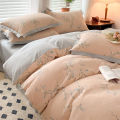 AMaternal and Child Double-Layer Yarn Bed Four-Piece SetinsFrench Retro Bedding Washed Cotton Duvet Cover Bed Single Three-Piece Set. 