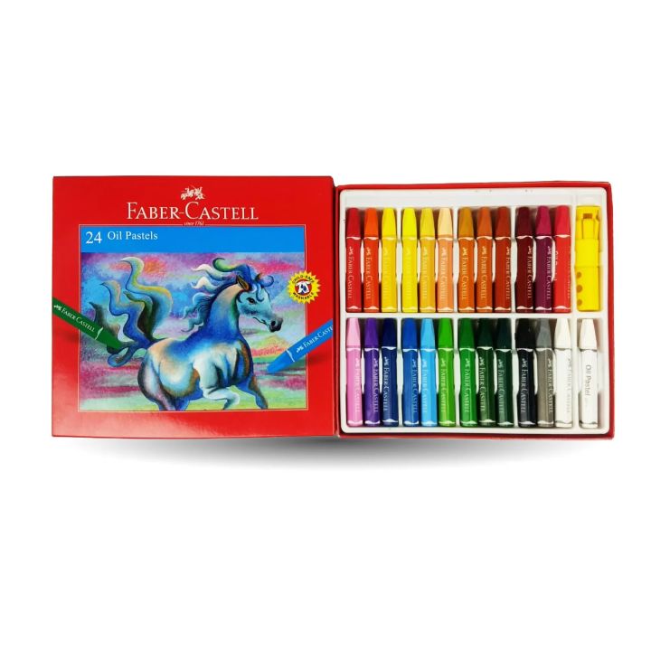 Fabeer-Casteell Oil Pastels for drawing 24 Color + 1 Color extra same as picture