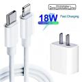 iPhone 18Watt Fast premium Charging USB C Adapter with iPhone Lightning Cable to USB-C for iPhone, iPhone charger for Apple. 