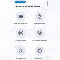 M52 Wireless Earbuds In-Ear Design Noise Canceling Earphones With Power Display Charging Case For Cell Phone Computer Laptop Sports.