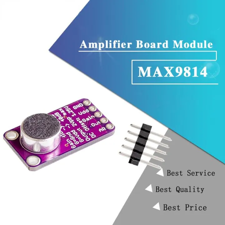 MAX9814 Microphone AGC Amplifier Board Module Auto Gain Control for Arduino Programmable Attack and Release Ratio Low THD