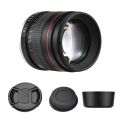 85mm Fixed Focus Camera Lens F1.8 Large Aperture Manual Focus with EF Mount 7 Groups 10 Elements. 