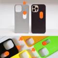 Funny Sliding Middle Finger Phone Case For iPhone15 Series 3D Printing Phone Anti Drop Silicone Slide Card Bag Funny Phone Case.